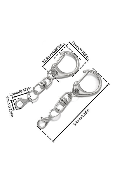 Choice5 Style 03 10pcs/lot Lobster Claw Clasp Key Ring D Shape Clasps Connect...