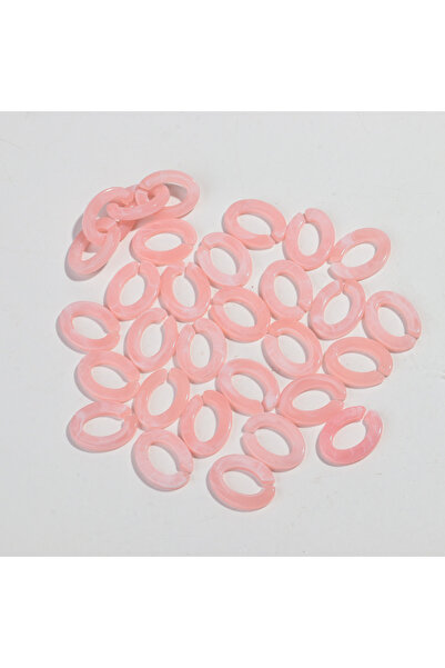 Choice4 18x24mm pink 30pcs Acrylic 18x24mm Flat Oval Link Chain Dual Color Be...