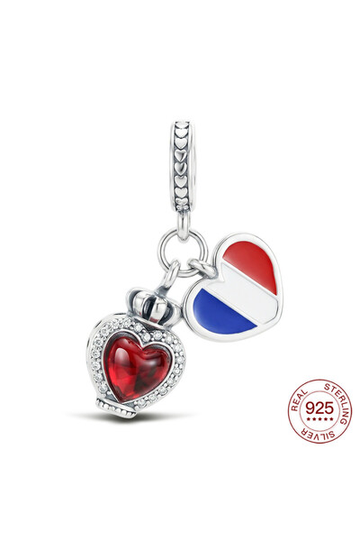 Choice4 خرزة فضية عيار 925 على شكل معلم وطني (تركيا، تايلاند، الولايات المتحد...