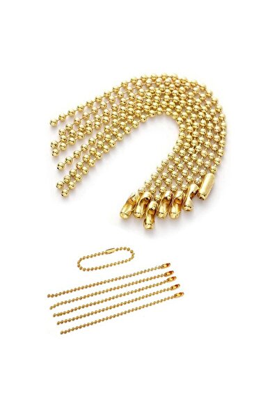 choice2 100pcs gold color 10cm 10-100Pcs Metal Bead Ball Chains 10cm Length f...