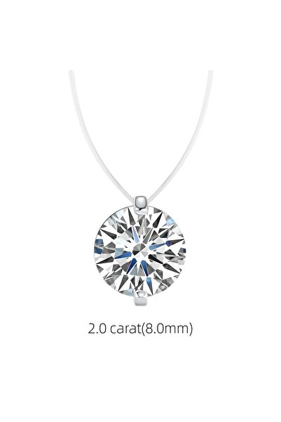 Choice 2.0ct(8mm) New 1CT Moissanite Necklace for Women, D Color VVS1 Round C...