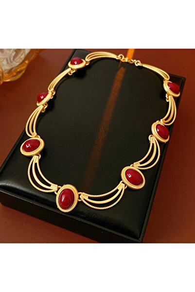 Choice1 Necklace-3 Mediaeval Multi-layer Oval Acrylic Chokers Necklaces for W...