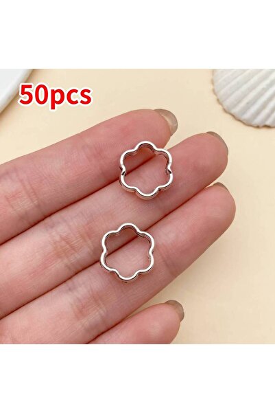 Choice6 23290-50pcs 30/50pcs Heart Stars Alloy Antique Silvery Charms Beads L...