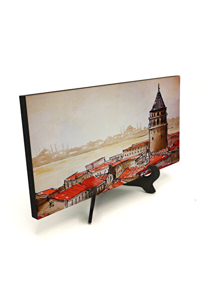 Sadrazam Επιτραπέζια βάση MDF με εκτύπωση Galata Tower 10x20 DRT-3