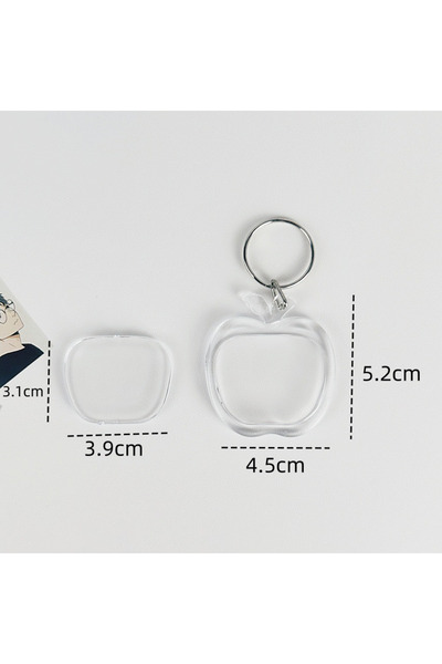 Choice9 5pcs A14 5pcs Blank Photo Frame Keychain Clear Acrylic Keyring Insert...
