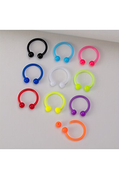 Choice3 طقم حلقات وأقراط أنف 16G 1.2x8x3mm، بأشكال C وحلزونية، حلقة أنف ملونة...