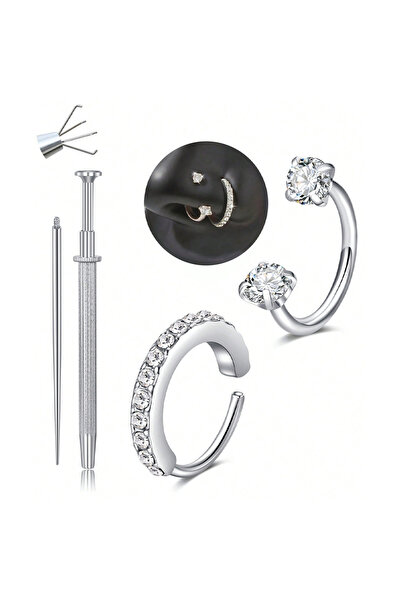 Choice3 5 حلقات أنف حلزونية وشكل C، وحلقات أنف على شكل حدوة حصان 20G 0.8mm، و...