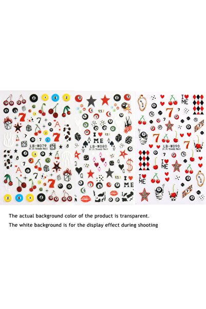 Choice1 Lanvender Billiard 8-Ball & Number 7 Self-Adhesive Nail Stickers - Se...
