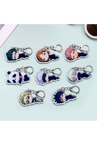 Choice 5 cm 1 8PCS Anime Jujutsu Kaisen Acrylic Car Keychain Accessories Cart...