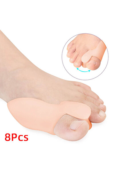 Choice3 Beige-8Pcs 2/4/8Pcs Protector Spacer Gel Big Toe Separator Bunion Cor...