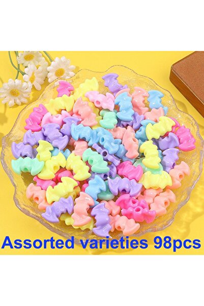 choice2 98pcs 13/48/98pcs Multi-color Acrylic Bat Shaped Beads, Used for DIY ...
