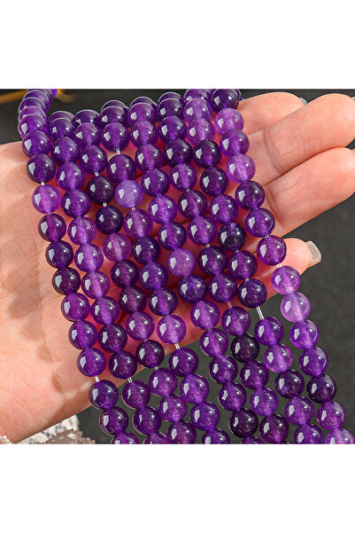 choice2 6mm(about 60pcs) 38/45/60/90pcs Natural Amethyst Gemstone Round Loose...
