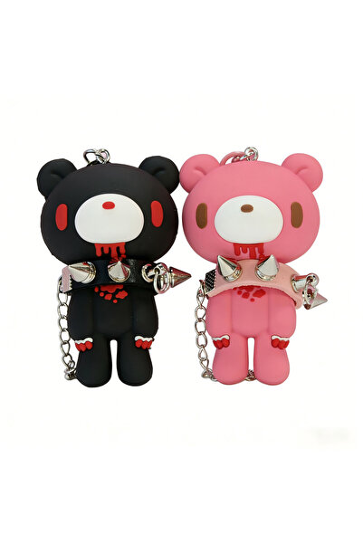 choice2 Two Bear Keychain Cute Bear Spiked Keychain, PVC Cartoon Pendant for ...