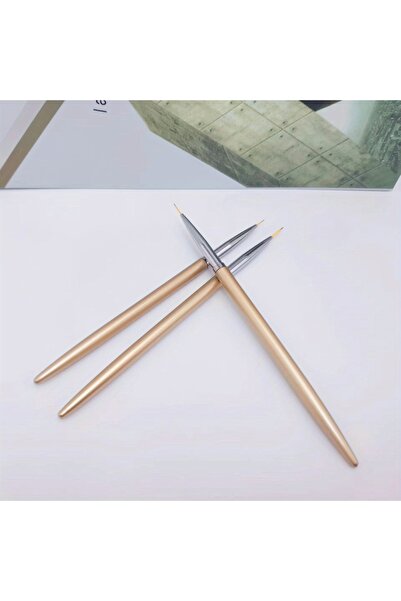 Choice Golden 3Pcs Acrylic French Stripe Nail Art Liner Brush 3D Tips Line St...