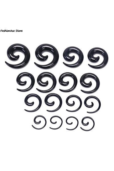 Choice3 Black 16Pcs/Set Fashion Snail Spiral Taper Flesh Tunnel Ear Stretcher...