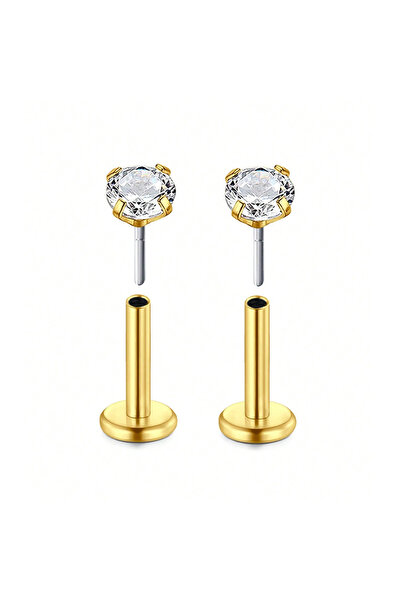 Choice1 Straight Barbell Ears 0.8x6mm Earrings Style 4 20G Threadless Earring...