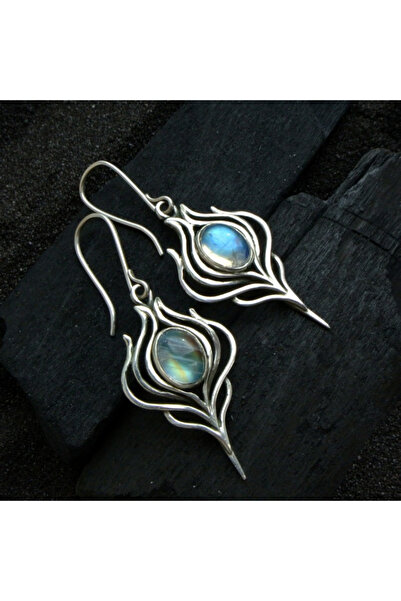 Choice T341 1 Pair Of Simple Antique Artificial Moonstone Craftsman Carved Pe...
