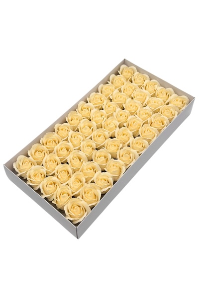 AFO Set 50 trandafiri sapun parfumati, atingere reala, crem