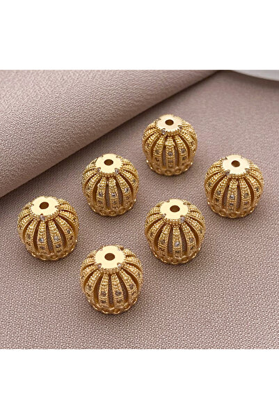 Choice5 2pcs T935-9mm 2/5pcs/lot 18K Gold Plated Brass with Zircon Crown Bead...
