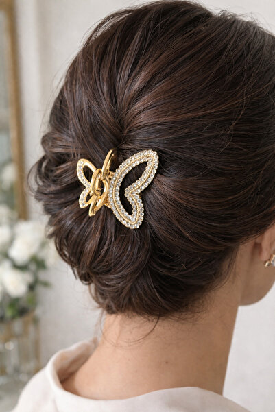 VEGALUXE Steel Zircon Stone Kemodel Stylish Gift Hairpin Suitable for Daily a...