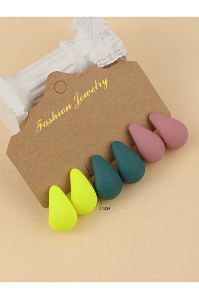 Choice3 141-A(3pairs) 3pairs/9pairs Fashionable And Cute Water-drop-shaped Ea...
