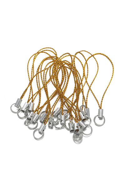 Choice36 20pcs Gold 01 20/50Pcs Polyester Cord with Double Jump Ring Lanyard ...