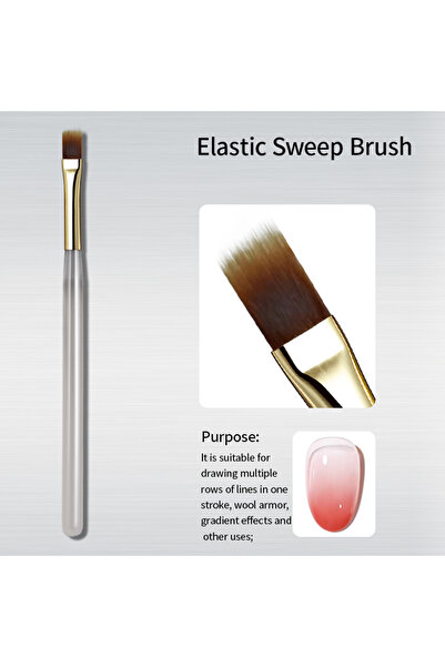 Choice1 Sweep Brush 1/2/3pcs Nail Art Brush Elasticity Sweep Brush DIY Gradie...