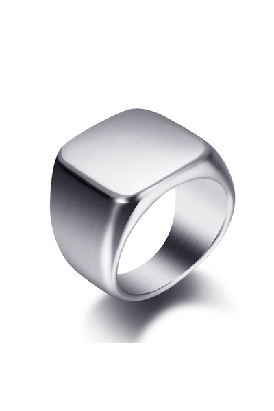 Choice26 8 Silver Free Engrave New Silver/Gold/Black/Blue Square Big Width Si...