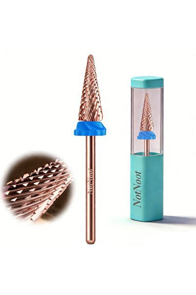 Choice 1pc NotNoot Rose Gold Color Sharp Cone Shaped Nail Drill Bit for Manic...