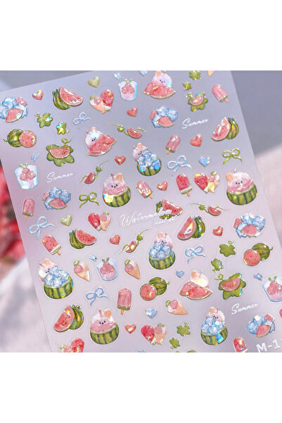Choice49 NAILFYOU M1155 Sweet Summer Delicious Watermelon Ice Cream 5D Nail A...