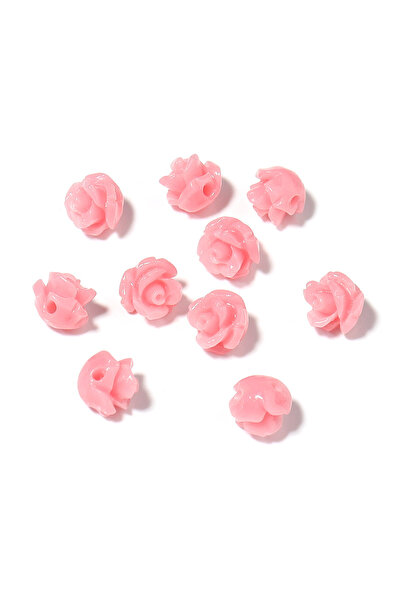 choice2 Pink 30pcs/lot Flower Shape Resin Beads Colorful Artificial Coral Bea...