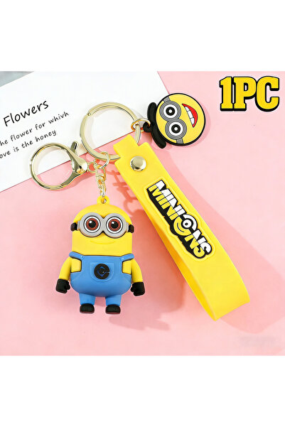 Choice MINISO G(1PC) 1/3/7/14PCS New Trendy Anime Minions Keychain PVC Childr...
