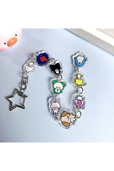 Choice Style A Super Junior Long Chain Keychain Cartoon Cute Acrylic Printing...
