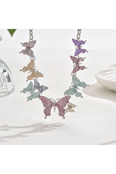 Choice1 necklace new color butterfly earrings set fashion fresh sweet small e...