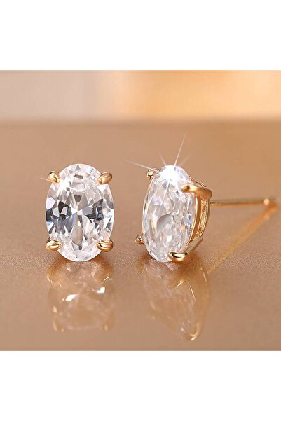 Choice E4084 Huitan Versatile Women Stud Earrings Inlaid Sparkling Oval CZ fo...