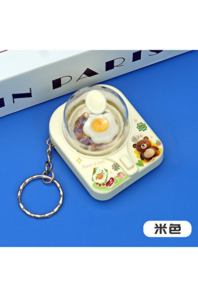 Choice3 6 cm B Cartoon Mini Egg Flipper Creative Fun Fried Egg Machine Keychain