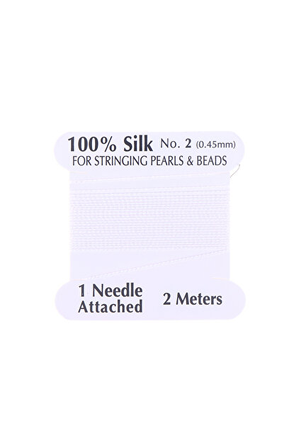 Choice7 White 2# 0.45mm 10pcs/bag Handmade 100% Natural Silk Cord Rope With B...