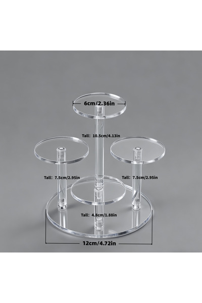 Choice1 4 Heads Multi Functional Transparent Durable Acrylic Display Rack, Su...