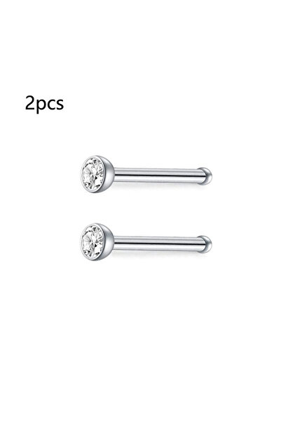 Choice7 حلقات أنف 0.8x7x1.5 مم، قطعتان، مقاس 20G، من الفولاذ الجراحي، مجوهرات...