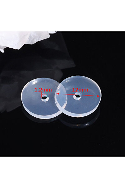 Choice5 Pad 12mm 50pcs Clear Piercing Disc Pad Stabilizer Silicone Earrings B...