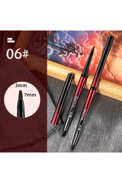 Choice19 P-H0620-06 New 1/13pcs Nail Art Brush Set Black Red Metal Handle Acr...