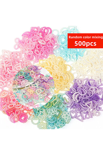 Choice1 Mixed-500pcs 500/250pcs 10-12mm Mixed Acrylic gradient pearl patch ha...