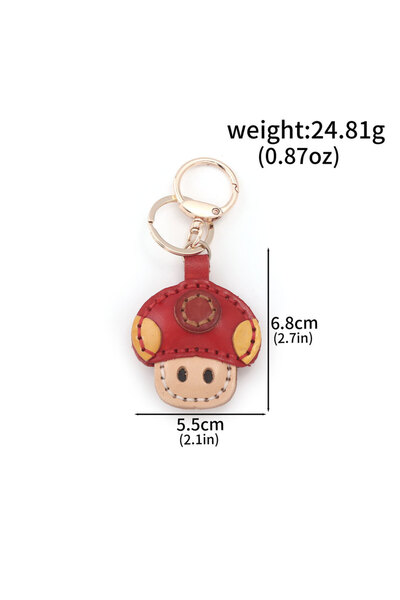 Choice4 BG00330-05 Hand Leather Strawberry Carrot Bag Charm Shoes Mushroom Sk...