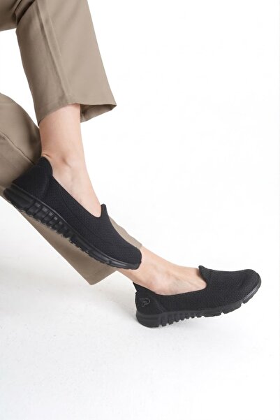 saramary Women's Ballerinas Black Mother Shoes Comfortable Sports Walking Sho...