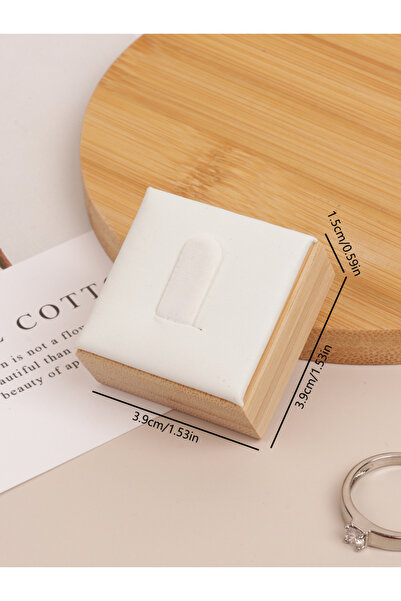 Choice1 WHITE 1pc natural bamboo and wood ring holder, jewelry rack, jewelry ...