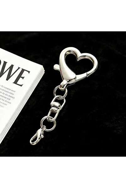 Choice 10pcs 10/20Pcs Silver Color Alloy Heart Keyring Keychain Pendant Heart...