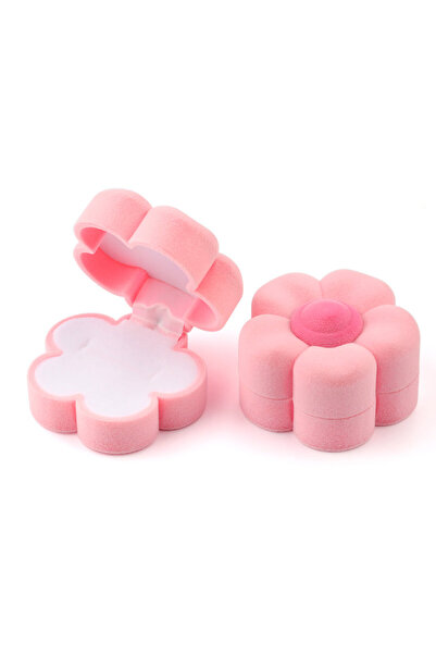 Choice1 Pink 1 Piece lovely Flower Jewelry Box Velvet wedding Ring box Neckla...