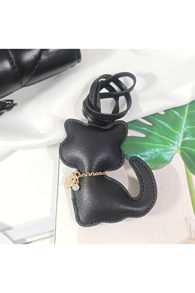 choice2 black cat cute kawaii fashion women rhinestone pu leather cat bag cha...
