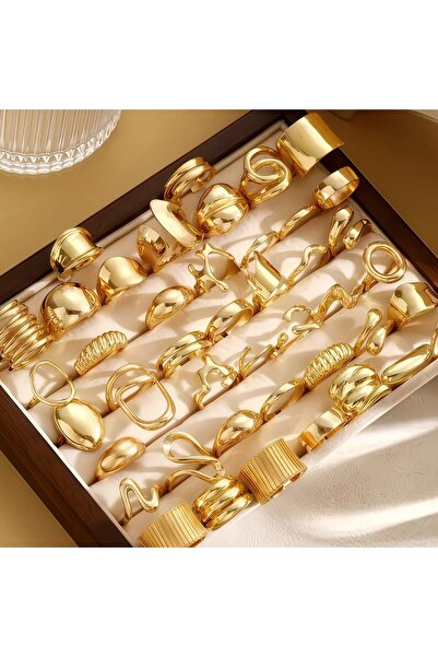 Choice3 resizable 30Pieces Irregular Rings 10/15/20/30Pieces Fashion Geometry...