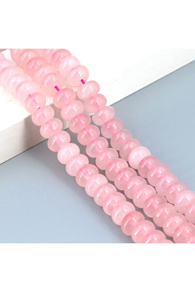 Choice44 5x8mm Rose Quartz 5x8mm Natural Stone Healing Crystals Abacus Rondel...